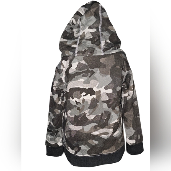 Nike Toddler Boys Camo Fleece Hoodie Black Gray Pullover Sz 2T - Picture 4 of 4